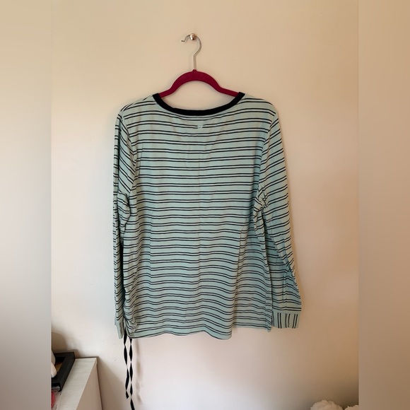 T by Talbots Striped Blue Long Sleeve Tee - Picture 6 of 6